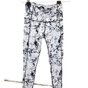 Black & White Marble leggings with pockets XS